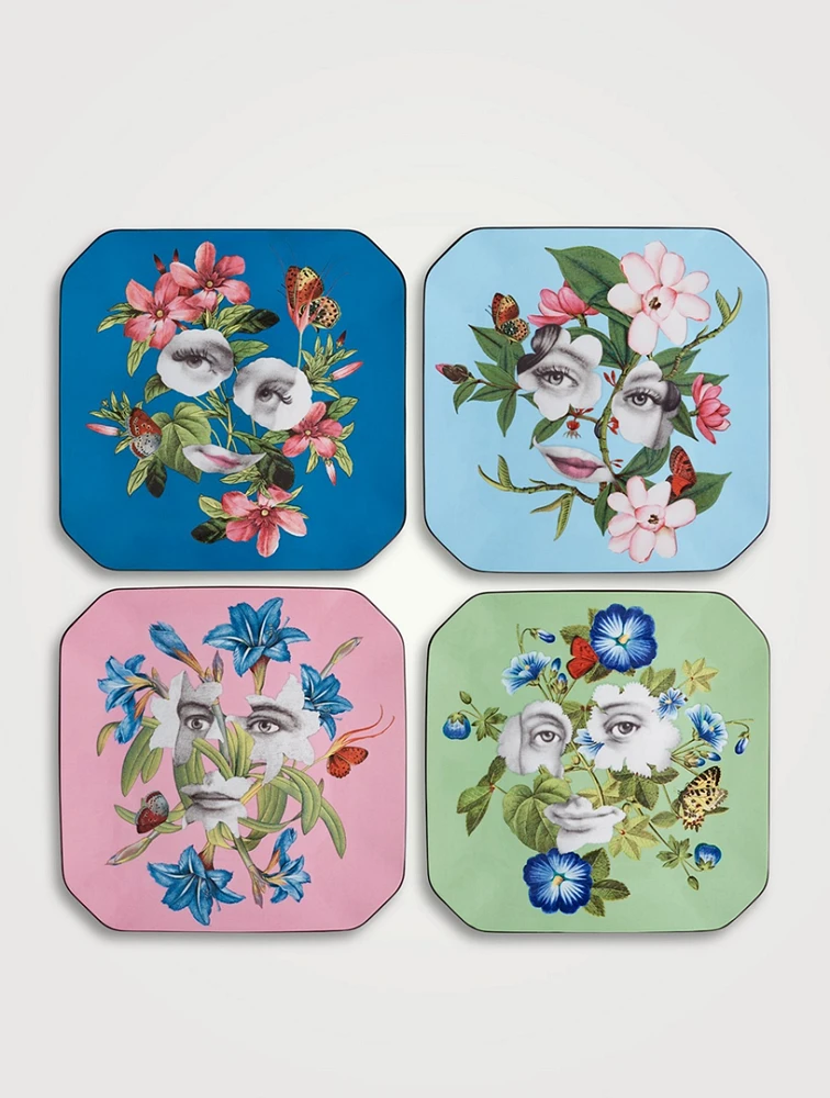 Set Of Four Fete Vos Jeux Dessert Plates