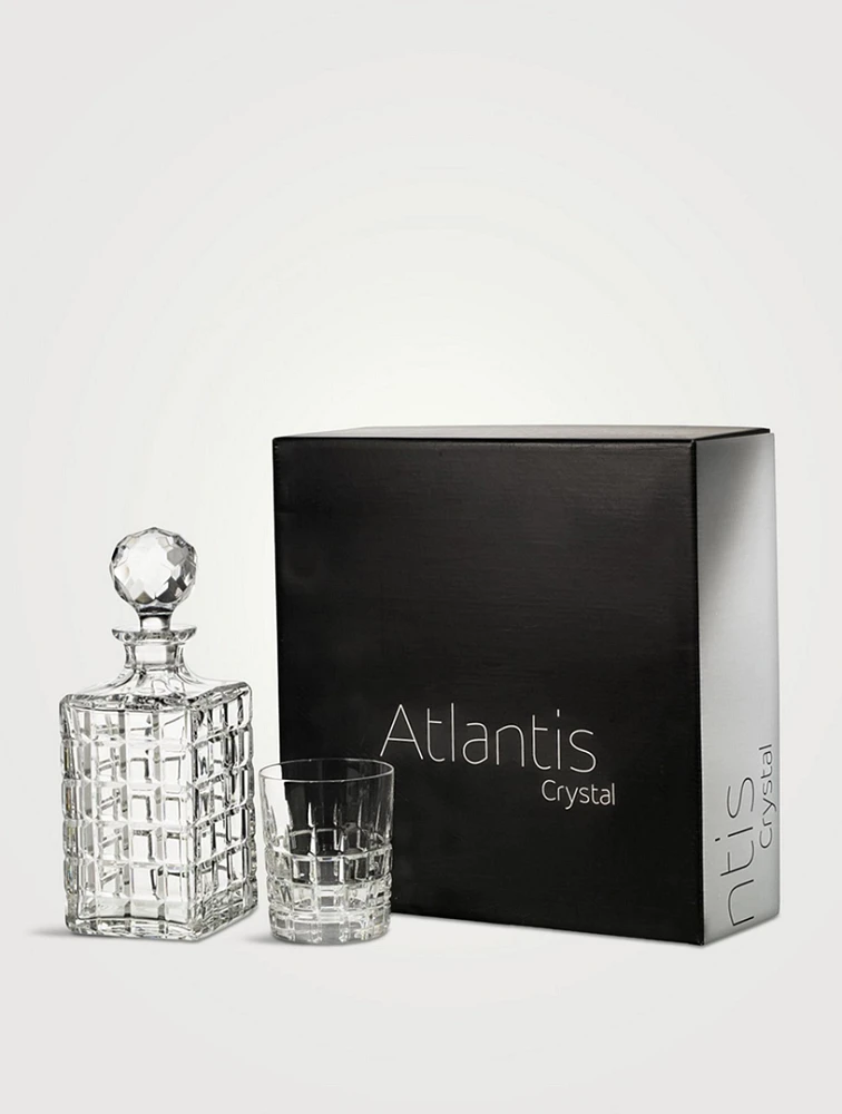 Helsinky Whisky Decanter And Four Old Fashion Glasses