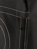 Silk Pajama Shirt Monogram Print
