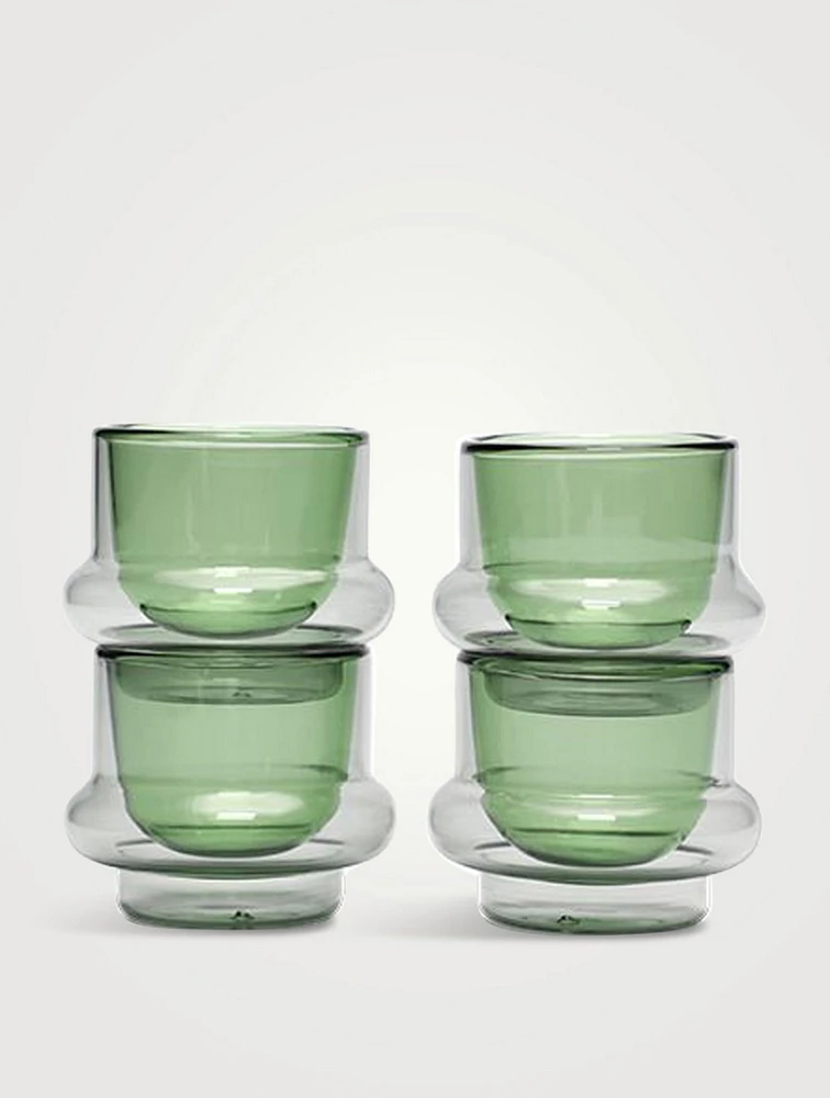 Set Of Four Bump Espresso Cups