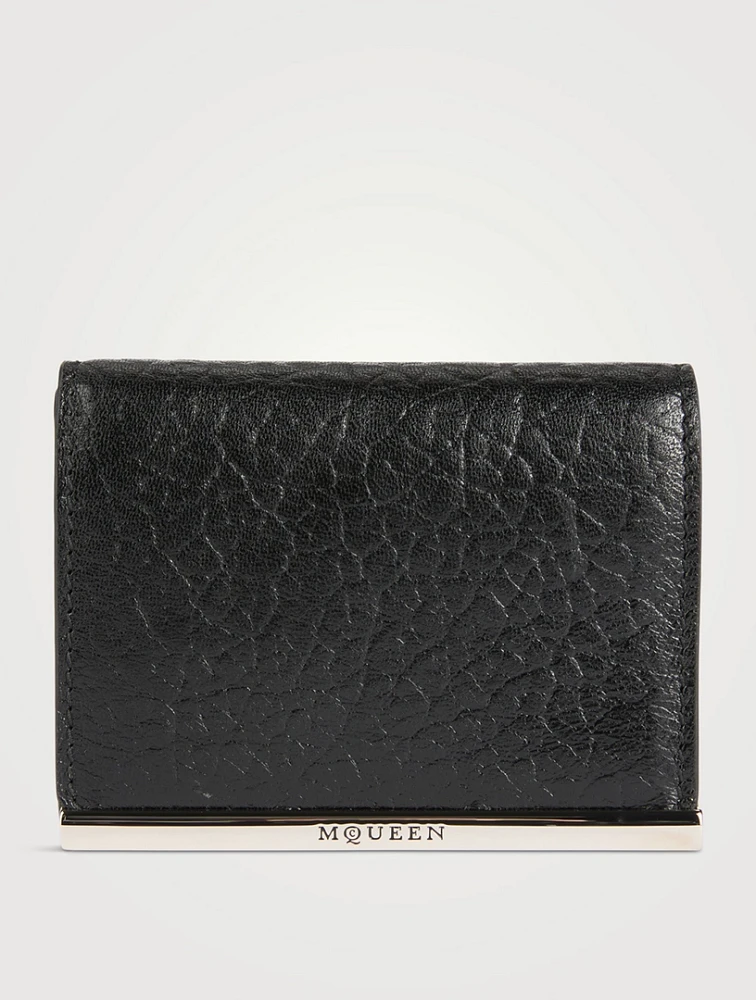 Cross-Bar Leather Card Case