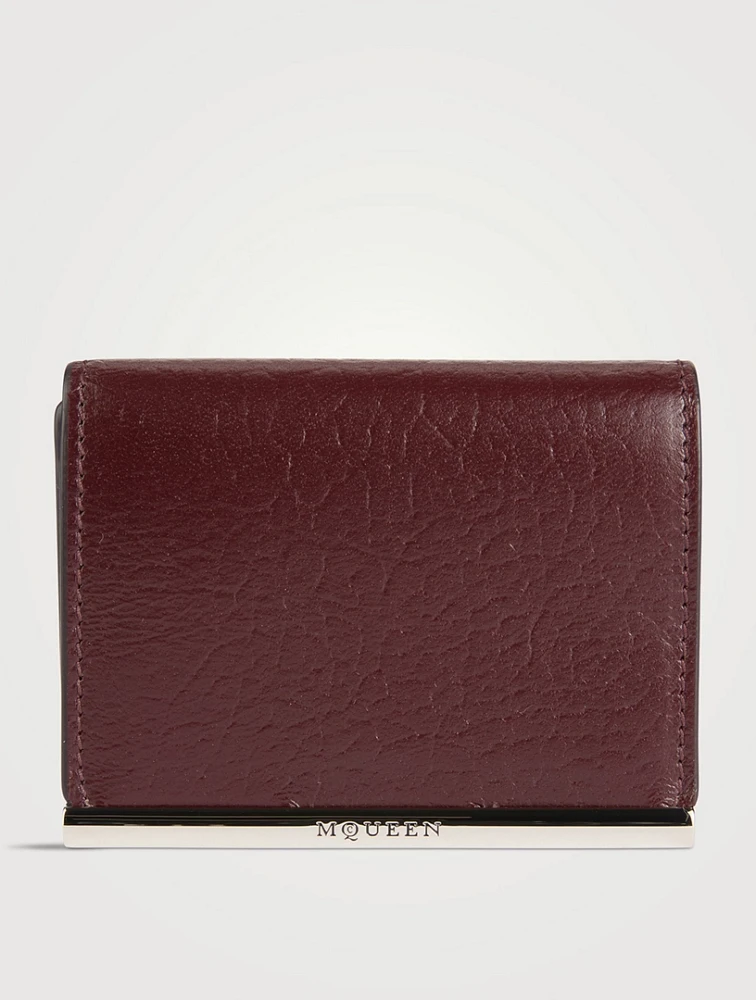 Cross-Bar Leather Card Case