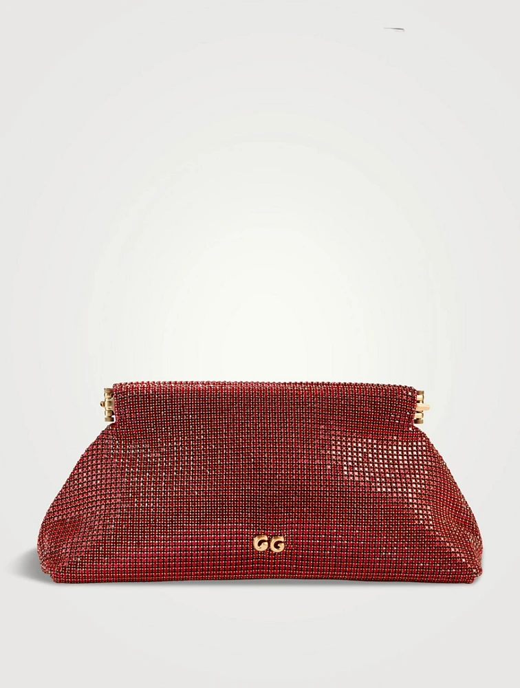 Lillia Crystal Mesh Clutch