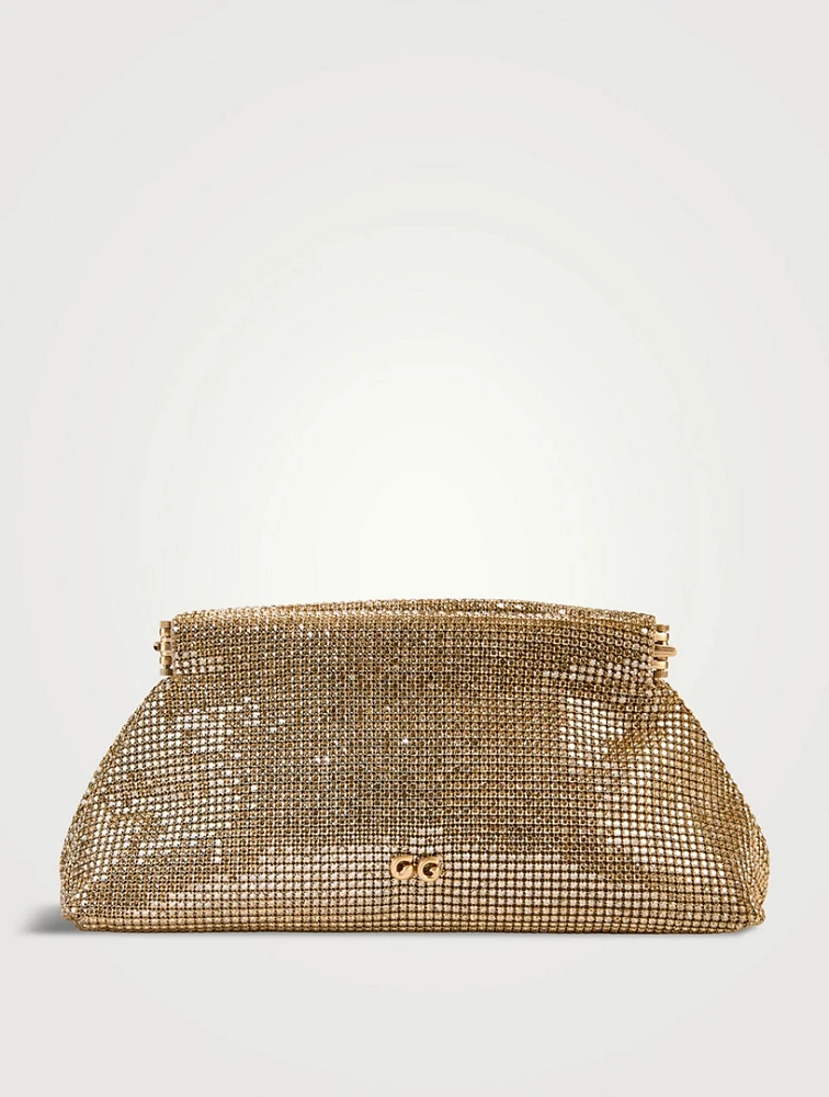 Mini Lillia Crystal Mesh Clutch