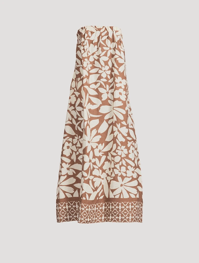 Soleil Linen Strapless Dress
