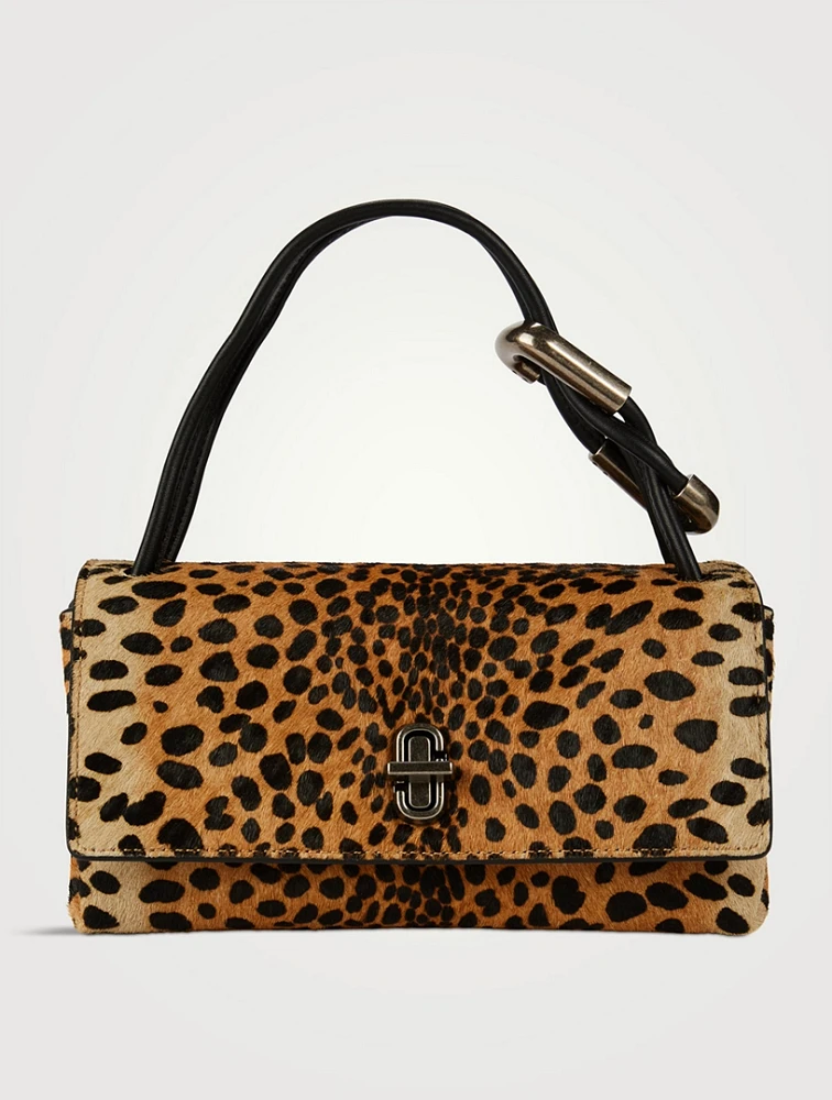 The Mini Dual Calf Hair Bag In Cheetah Print