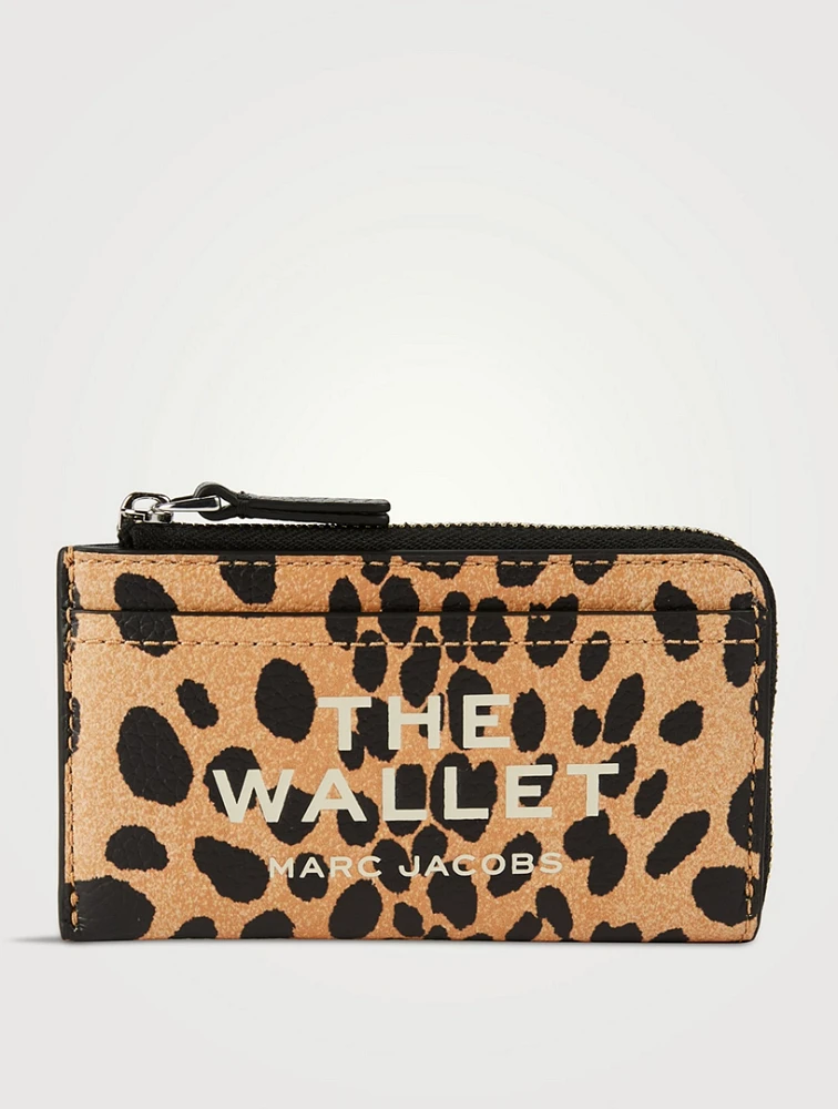 The Leather Zip Wallet In Cheetah Print