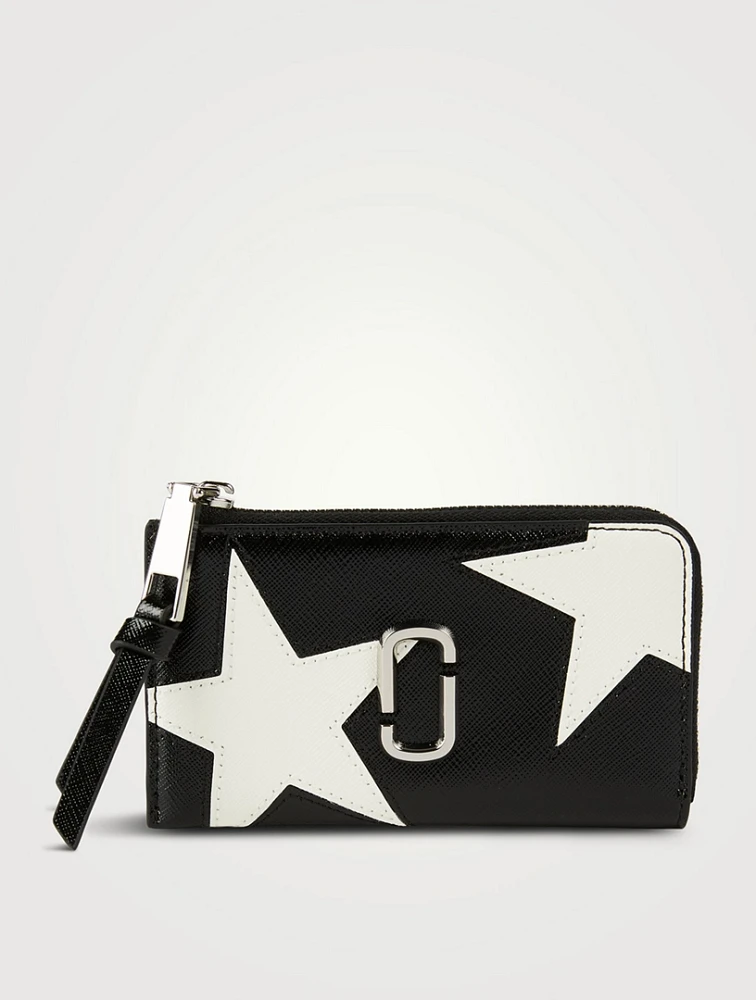 The Star-Patchwork Leather Zip Wallet