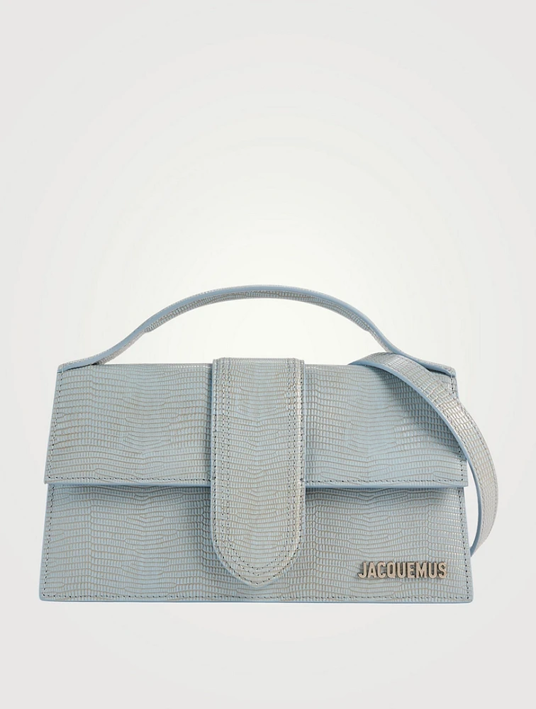 Le Grand Bambino Lizard-Embossed Leather Envelope Bag
