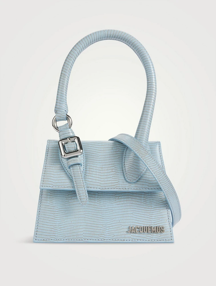 Le Chiquito Moyen Boucle Lizard-Embossed Leather Bag