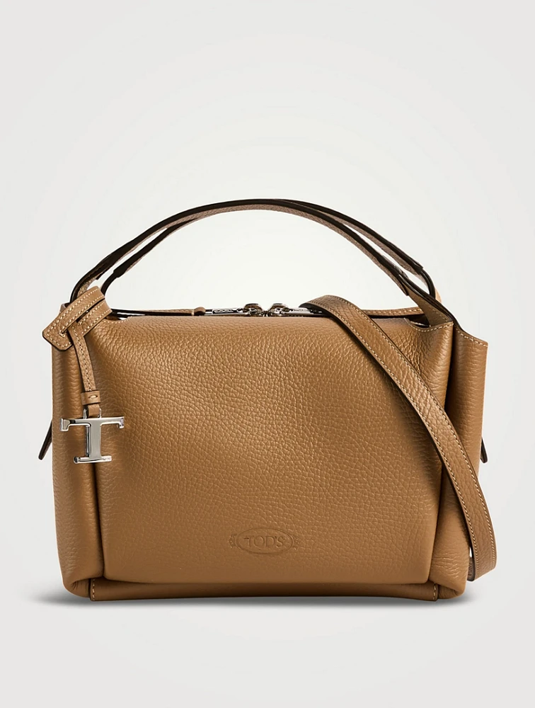 Mini Bauletto Leather Bowling Bag