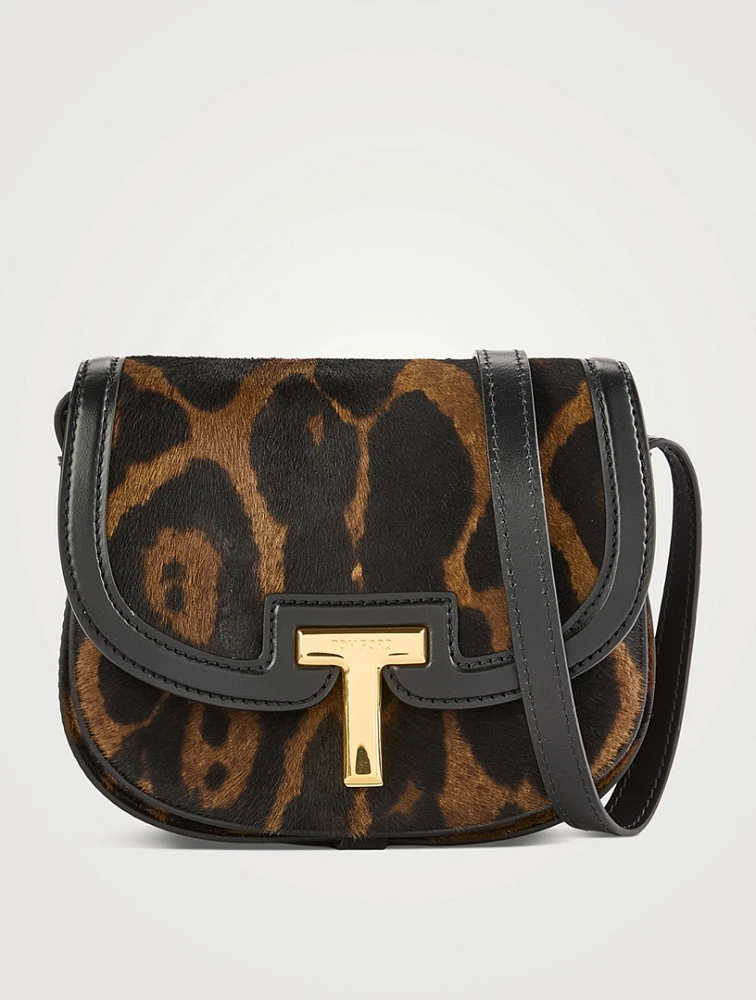 Wallis Pony Hair Saddle Bag In Leopard Print