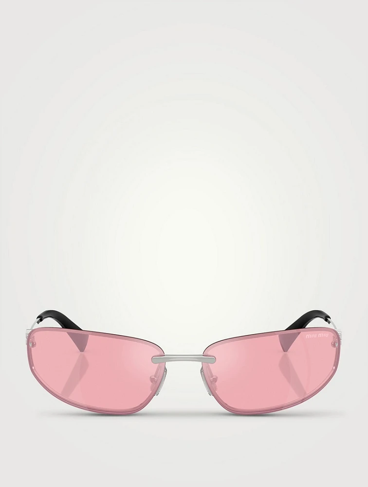 Rimless Oval Sunglasses