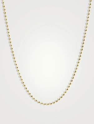 14K Gold Mini Ball Chain Necklace