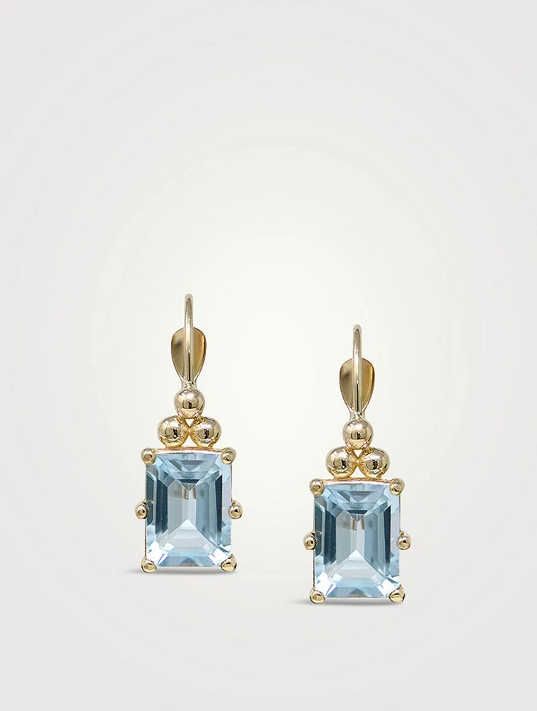 Cléo Daniela 14K Gold Topaz Drop Earrings