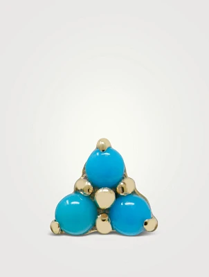 Cléo Trio 14K Gold Turquoise Stud Earring