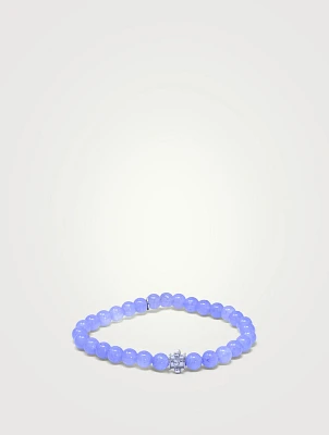 Bohème Dew Drop Silver Jade Mini Rondelle Bracelet
