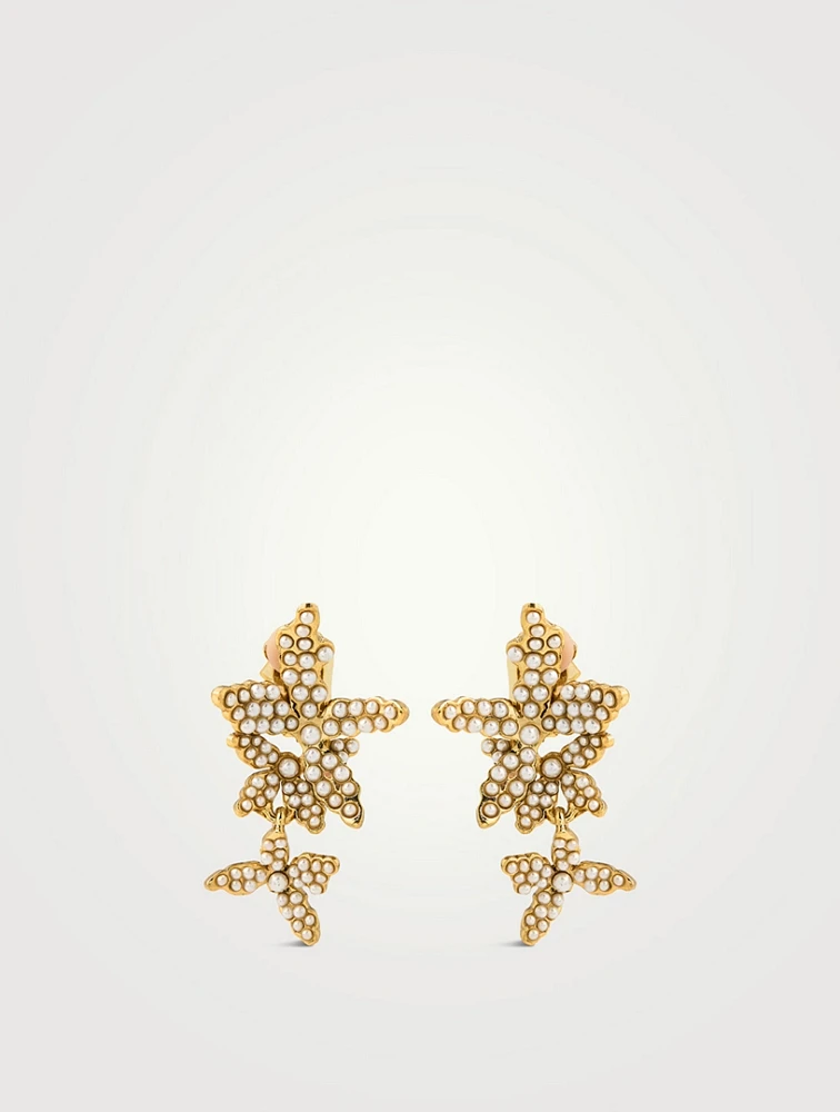 Faux Pearl Clip-On Earrings