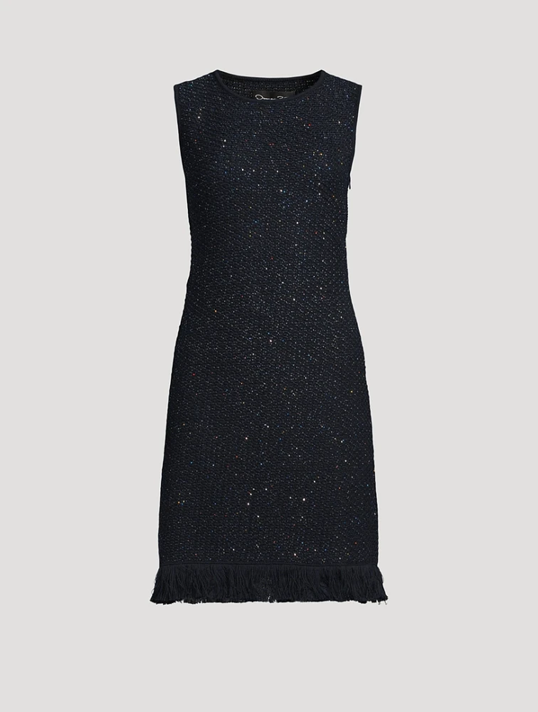 Sequin Tweed Mini Dress