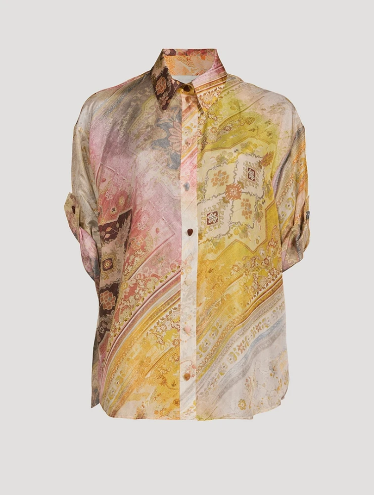 Tallow Printed Silk Shirt