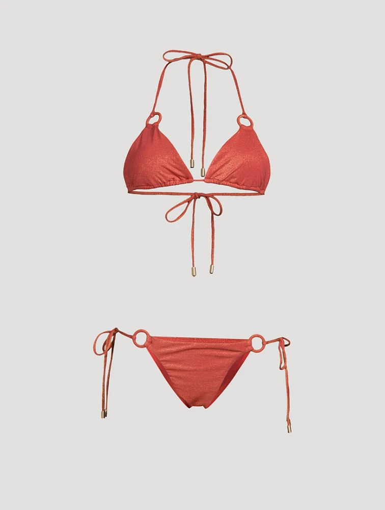 Tallow Metallic Bikini Set