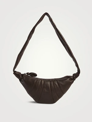 Small Croissant Leather Shoulder Bag
