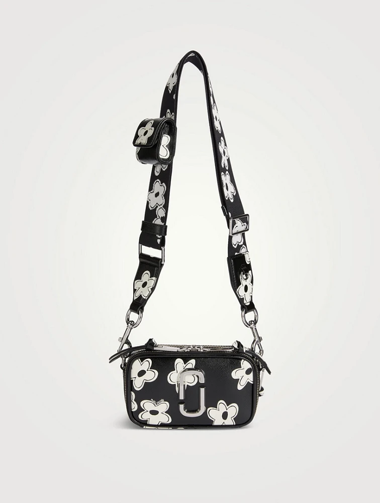 The Snapshot Leather Camera Bag In Daisy Print