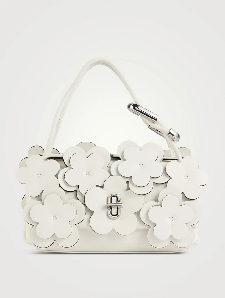 The Mini Dual Leather Bag With Daisy Appliqué