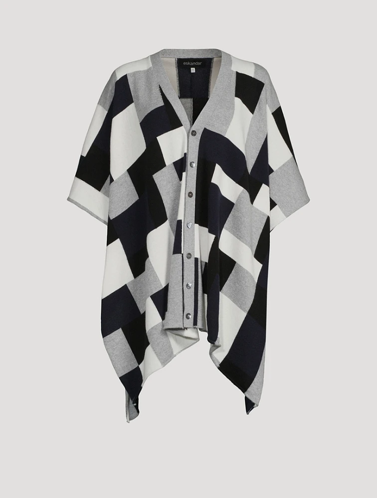 Geometric Jacquard Cashmere Cardigan
