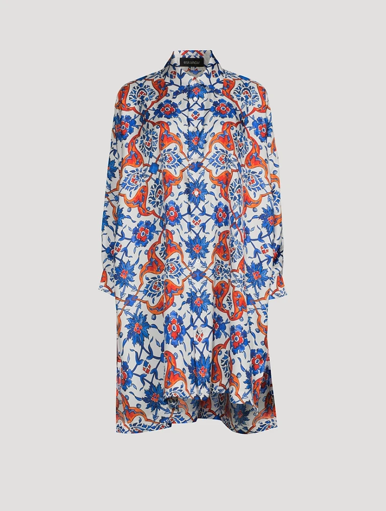 Silk Shirt Ottoman Tile Print