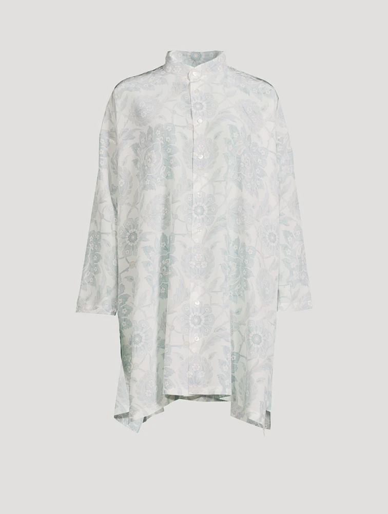 Silk Shirt Floral Print