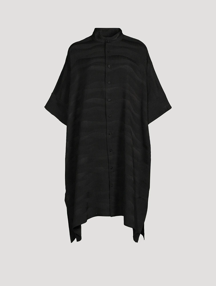 Ribbed Silk Shirt