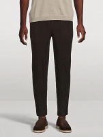 Kersey Pleats Slim-Fit Trousers
