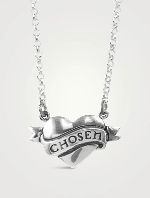 Silver Tattoo Chosen Heart Necklace