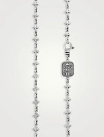 Silver MB Cross Chain Necklace