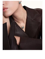 Fuzzy The Leopard Cat White Gold Pendant Necklace With Diamonds