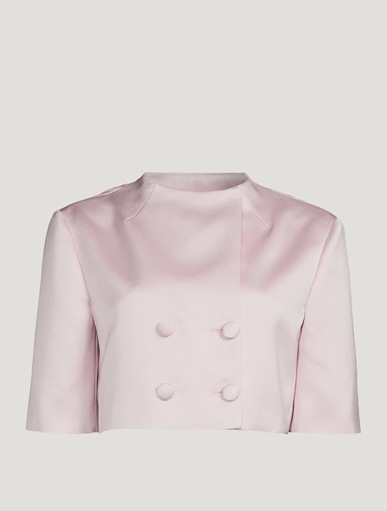 Satin Short-Sleeve Bolero