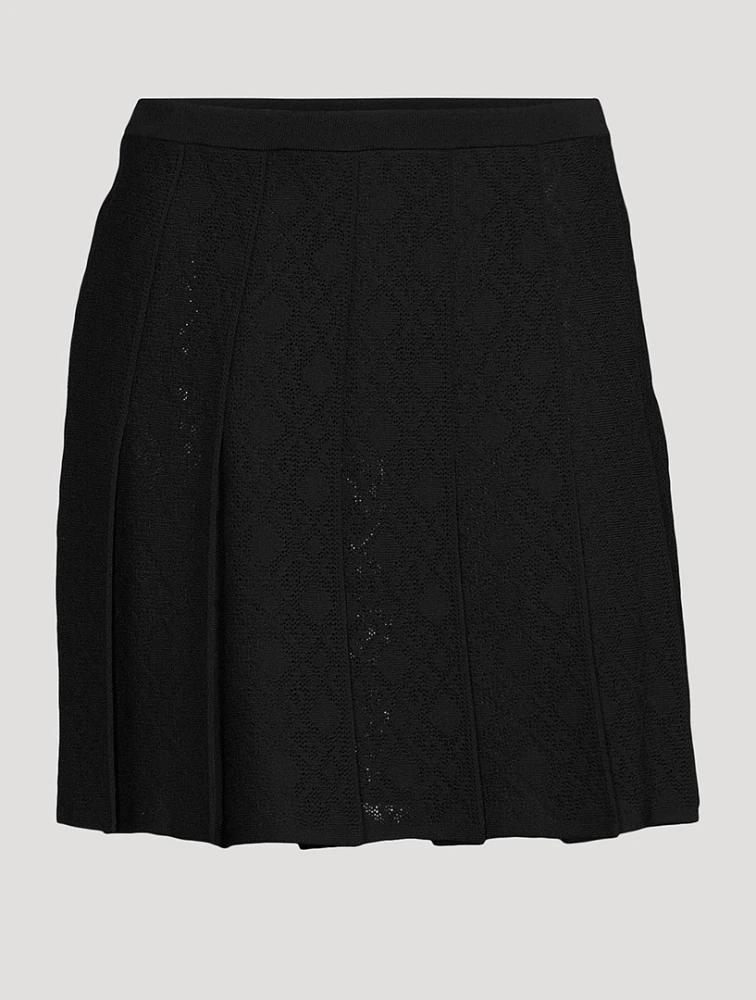 Monogram 72 Jacquard Pleated Mini Skirt