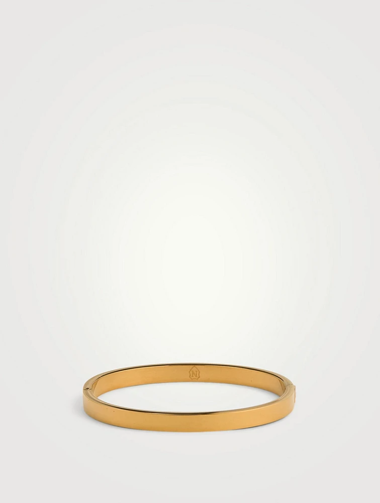 Gold Plated Stainless Steel Bangle Bracelet