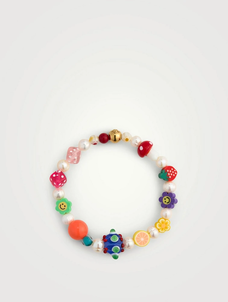 Assorted Berry Pearl Beaded Bracelet