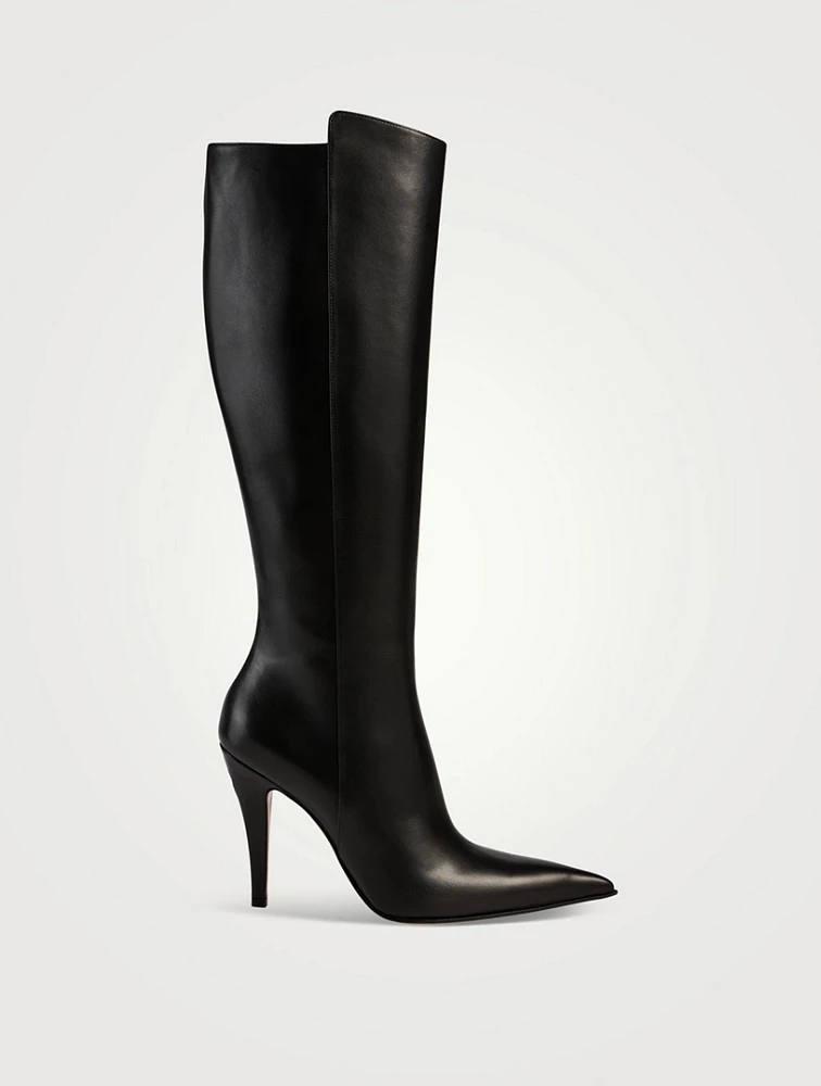 Birdee Leather Knee-High Boots