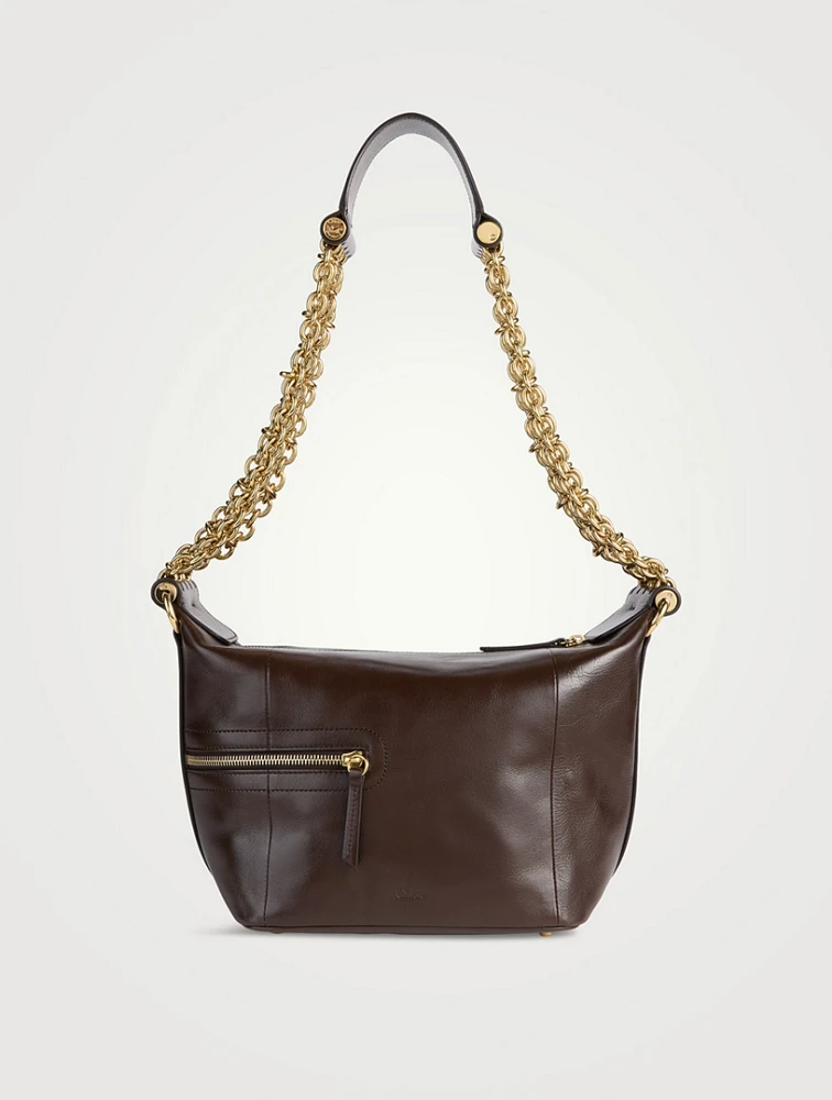 Camera Chain Leather Shoulder Bag
