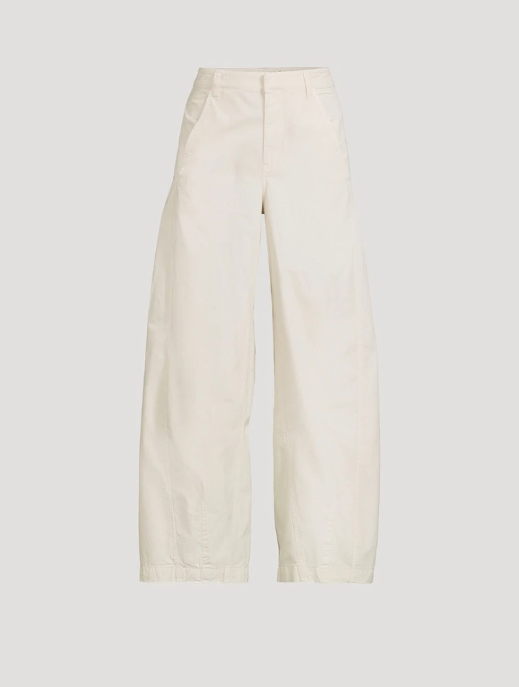 Rylee Wide-Leg Chino Trousers