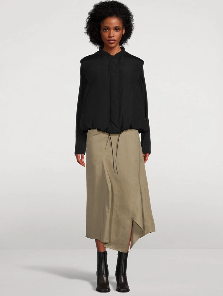 Shearling-Trimmed Puffer Vest