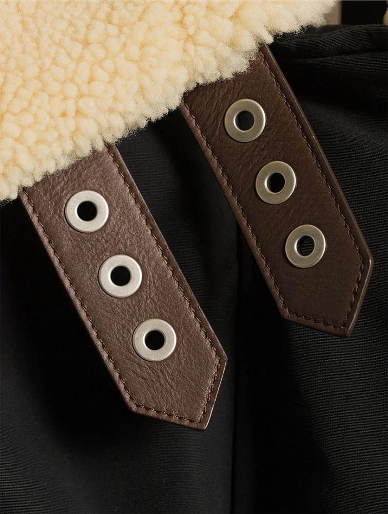 Shearling-Trimmed Puffer Vest