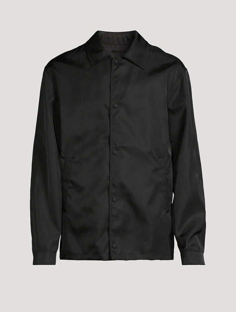 Logo Embroidered Nylon Overshirt