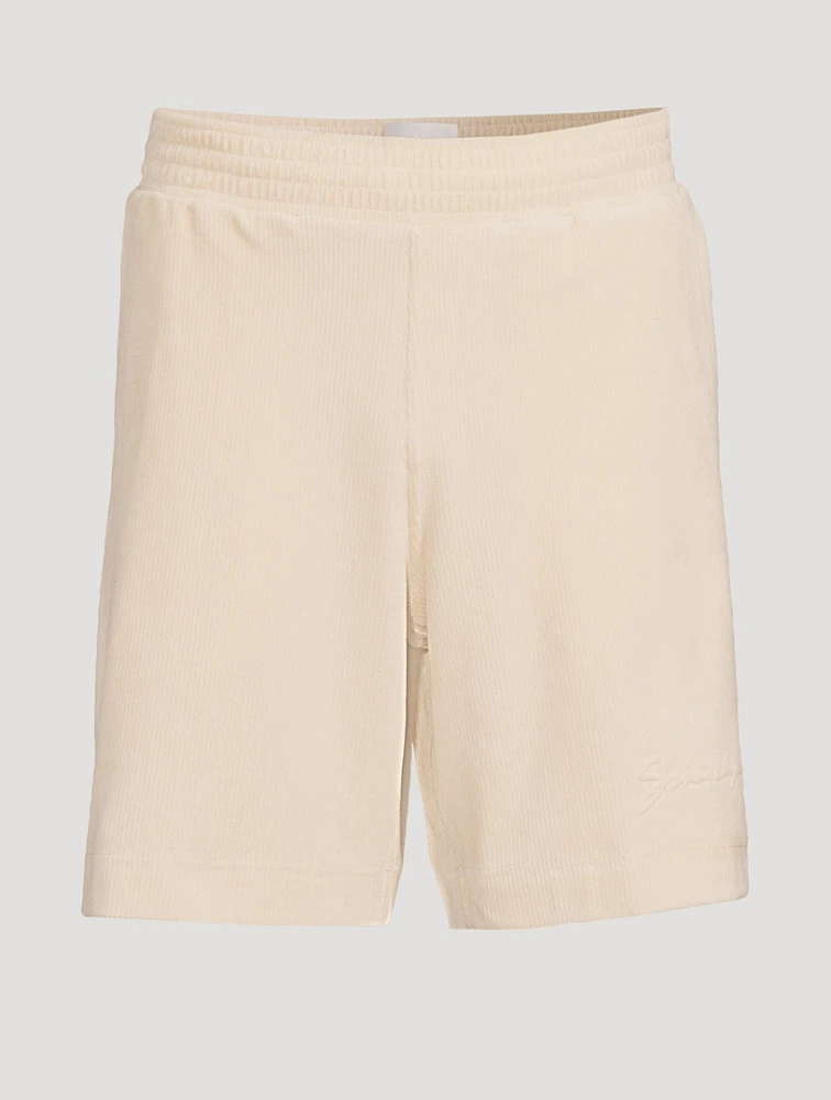 Velvet Ribbed Shorts