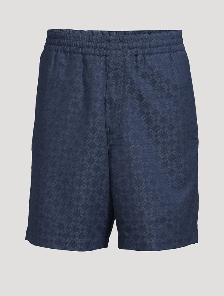 Monogram 72 Jacquard Denim Shorts