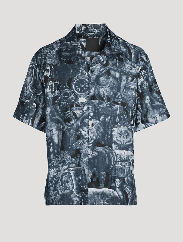 Silk Short-Sleeve Shirt Hubert Objects Print
