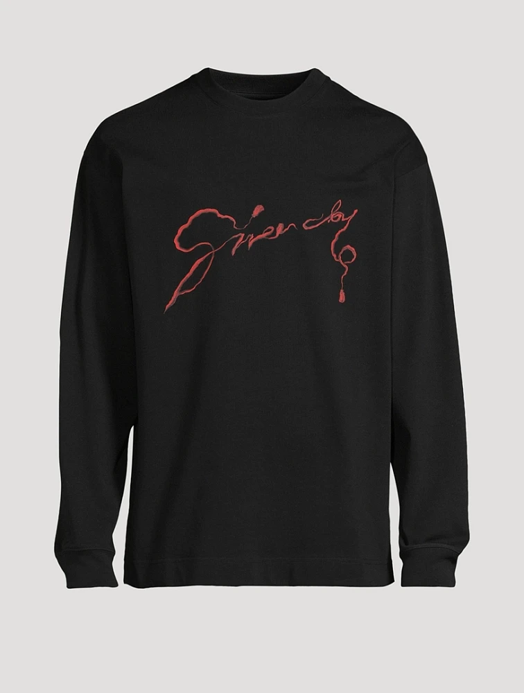 Chandelier And Snake Printed Long-Sleeve T-Shirt